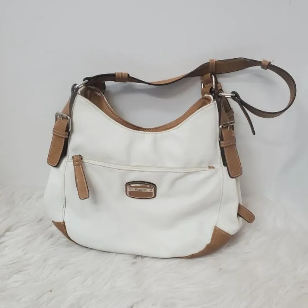ROSETTTI WHITE & BROWN HOBO BAG